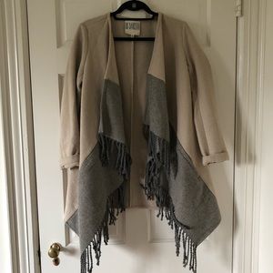 BB Dakota Candice Fringe Colorblock coat - S